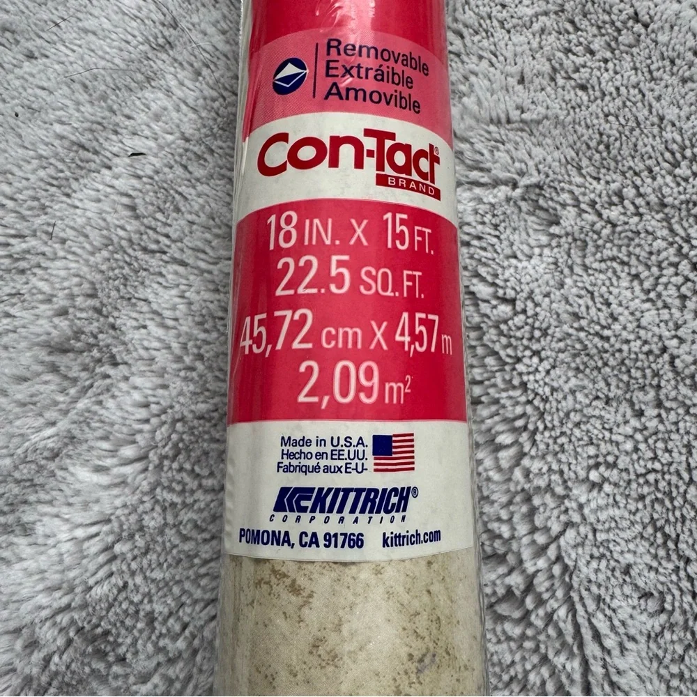 Con-Tact Creative Covering Sealed Vintage Faux Marble‎ Lace Edge Vinyl Roll